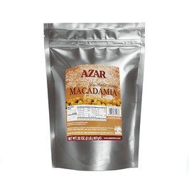 Azar Whole Unsalted Dry Roast Macadamia, 2 Pounds, 3 Per Case