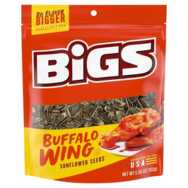 Bigs Buffalo Wing Sunflower Seeds, 5.35 Ounces, 12 Per Case