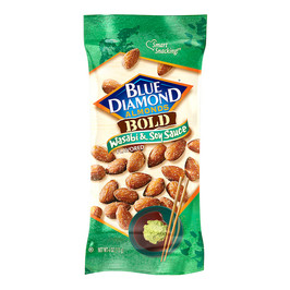 Blue Diamond Bold Wasabi and Soy Sauce Almonds - Display Clip Strips, 72 Count