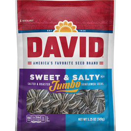 David Sunflower Seeds Sweet & Salty, 5.25 Ounces, 12 Per Case