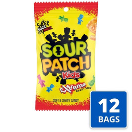 Sour Patch Kids Extreme Sour Soft Candy, 7.2 Ounce, 12 Per Case