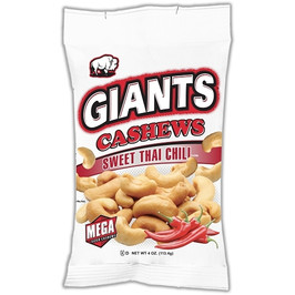 Giant Snack Inc Giants Cashews Sweet Thai Chili, 4 Ounce, 8 Per Case