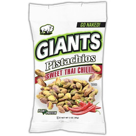 Giant Snack Inc Giants Pistachios Naked Sweet Thai Chili, 3 Ounce, 10 Per Case