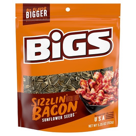 Bigs Sizzlin  Bacon Sunflower Seeds, 5.35 Ounces, 12 Per Case