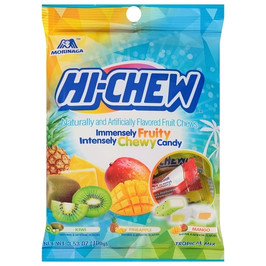 Hi-Chew Tropical Mix Candy Peg Bag, 3.53 Ounce, 12 Per Case