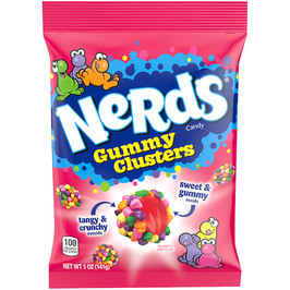 Nerds Medium Gummy Clusters Candy - Peg Bag, 5 Ounce -- 12 per case