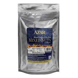 Azar Roasted Salted Extra Fancy Nut No Peanut Mix, 2 Pounds, 3 Per Case