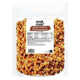 Snak Club Glazed Walnut Halves and Pieces, 32 Ounce, 3 Per Case