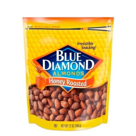 Blue Diamond Honey Roasted Almonds, 12 Ounce -- 6 per case