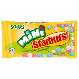 Starburst Sours Minis Fruit Chews, 1.85 Ounces, 24 Per Box, 12 Per Case