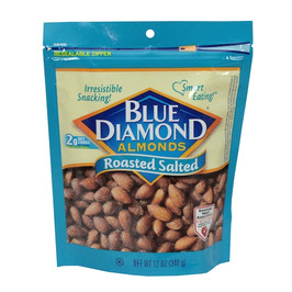 Blue Diamond Almonds Roasted Salted 12 Ounces, 6 per case