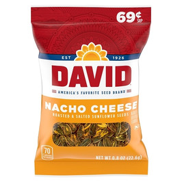 David Sunflower Seeds In Shell Nacho, 0.8 Ounce, 324 per case
