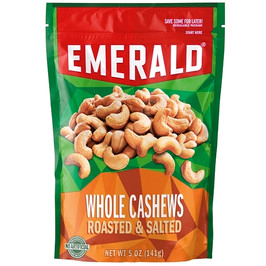 Emerald Cashews Whole Roasted And Salted, 5 Ounce, 6 Per Case