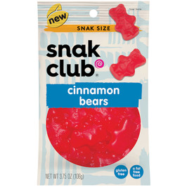 Snak Club Cinnamon Gummy Bears, 3.75 Ounce, 12 Per Case