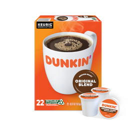 Dunkin Donuts Original Blend K-Cup Pod, 22 Count, 4 Per Case