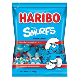 Haribo Confectionery Smurfs Gummy Candy, 4 Ounce, 12 Per Case