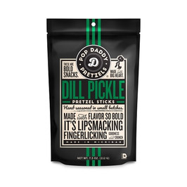 Pop Daddy Seasoned Pretzels - Dill Pickle, 7.5 Ounce, 12 Per Case