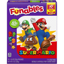 Ferrara Funables Super Mario Fruit Snacks, 8 Ounce, 8 Per Case