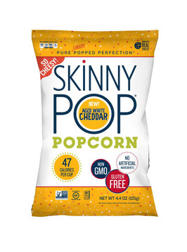 Skinnypop Popcorn Aged White Cheddar, 12 Count, 12 Per Case