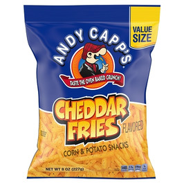 Andy Capp Cheddar Fries Unpriced Display Ready, 8 Ounce, 8 Per Case