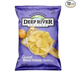 Deep River Snacks Sweet Maui Onion Kettle Potato Chips, 5 Ounce, 12 Per Case