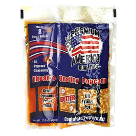 Great Western Premium American Dual Pack Theatre Quality Popcorn Kit Coconut, 10.6 Ounces, 24 Per Case