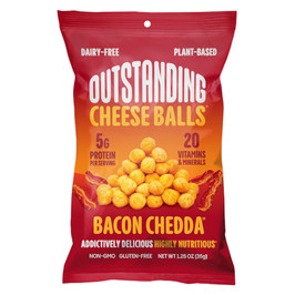 Outstanding Cheese Balls Bacon Chedda, 1.25 Ounce, 8 Per Case