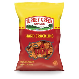Turkey Creek Box Hot Hard Cracklins, 2 Ounce, 12 Per Case