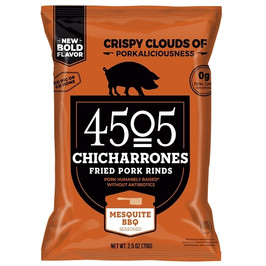 4505 Meats Bbq Seasoned Chicharron, 2.5 Ounce, 12 Per Case