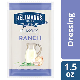 Hellmann s Classics Ranch Salad Dressing Single Serve, 1.5 Fluid Ounce, 102 Per Case