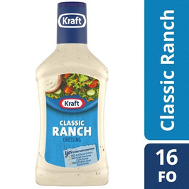 Kraft Ranch Dressing Bottle, 16 Fluid Ounce, 6 Per Case