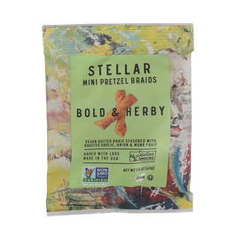 Stellar Snacks Bold And Herby Pretzel Braids, 1.5 Ounce, 24 Per Case