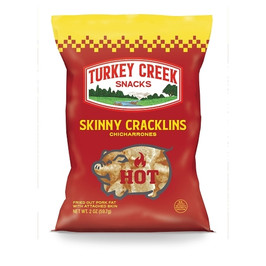 Turkey Creek Hot Skinny Cracklin, 2 Ounce, 12 Per Case