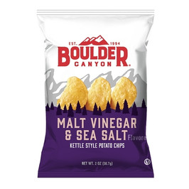Boulder Canyon Malt Vinegar & Sea Salt, 2 Ounces, 8 Per Case