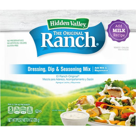 Hidden Valley Milk Based Original Ranch Dry Salad Dressing Mix, 8 Ounce, 12 Per Case