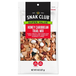 Snak Club Honey Caribbean Trail Mix, 8 Ounce, 6 Per Case