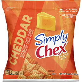 Chex Mix Simply Chex Cheddar Snack Mix, 0.92 Ounces, 60 Per Case