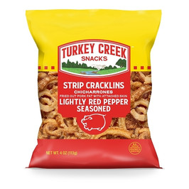 Turkey Creek Box Of Strip Cracklins, 4 Ounce, 12 Per Case