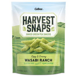 Harvest Snaps Green Pea Wasabi Ranch Snack Crisps, 3.3 Ounce, 12 Per Case