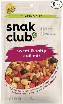 Snak Club Sweet Salty Trail Mix, 8 Ounce, 6 Per Case