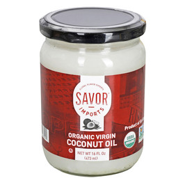 Savor Imports Organic Virgin Coconut Oil 16 Ounce, 12 Per Case