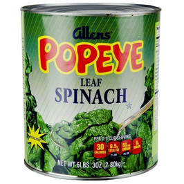 Allen Low Sodium Canned Spinach, 99 Ounce, 6 Per Case