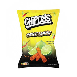 Chipoys Chile Limon Rolled Tortilla Chips, 2 Ounce, 10 Per Box, 12 Per Case