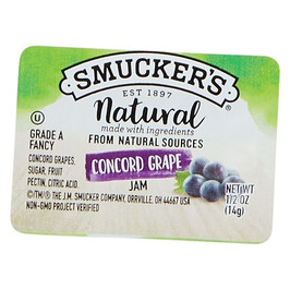 Smucker s Natural Grape Jam, 0.5 Ounces, 200 Per Case