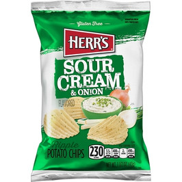 Herr s Sour Cream & Onion Chips, 1.5 Ounce, 60 Per Case