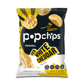 Popchips Aged White Cheddar Popped Potato Chips, 0.7 Ounce, 24 Per Case