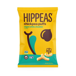 Hippeas Non-Gmo Chickpea Puffs -Vegan White Cheddar, 4 Ounce, 12 Per Case