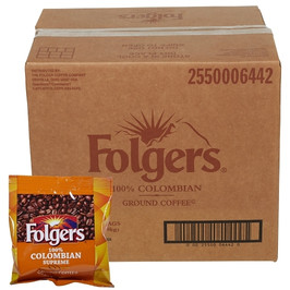 Folgers Caffeinated Fraction Pack Colombian Coffee, 1.75 Ounce, 1 Per Case