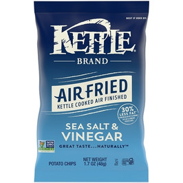 Kettle Foods Air Fried Sea Salt And Vinegar Potato Chips Snack Bag, 1.7 Ounce, 6 Per Case