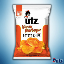 Utz Honey Barbeque Chips, 2.75 Ounces, 14 Per Case